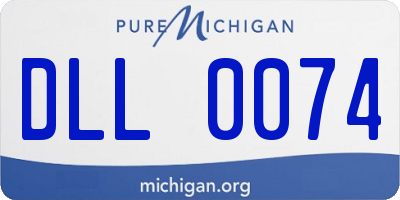 MI license plate DLL0074