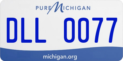 MI license plate DLL0077