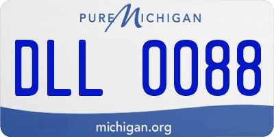 MI license plate DLL0088
