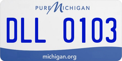 MI license plate DLL0103