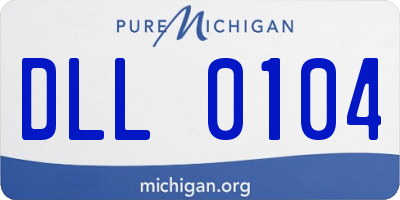 MI license plate DLL0104