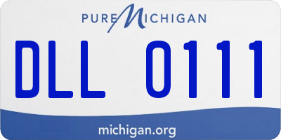MI license plate DLL0111
