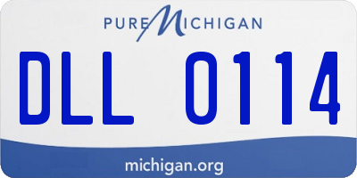 MI license plate DLL0114