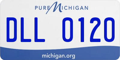 MI license plate DLL0120