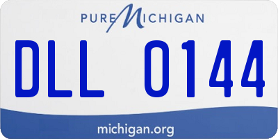 MI license plate DLL0144