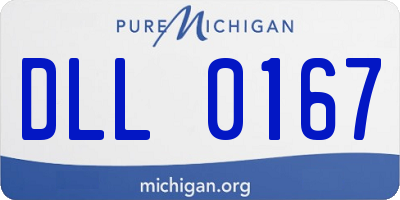 MI license plate DLL0167