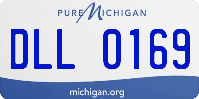 MI license plate DLL0169