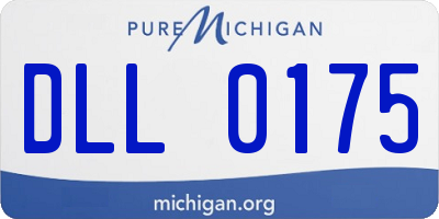 MI license plate DLL0175