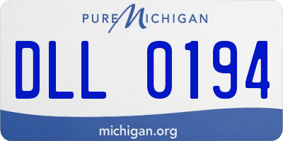 MI license plate DLL0194