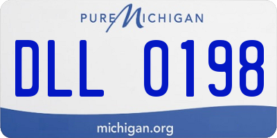 MI license plate DLL0198