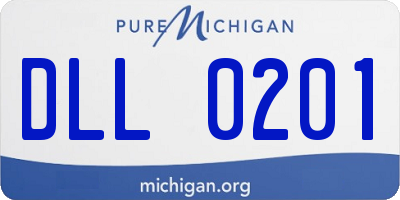 MI license plate DLL0201