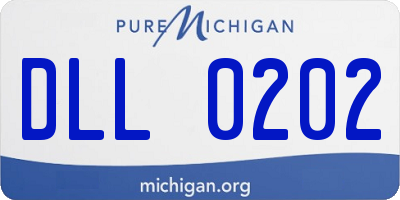 MI license plate DLL0202
