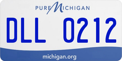 MI license plate DLL0212
