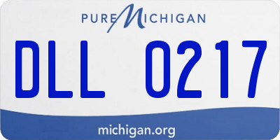 MI license plate DLL0217