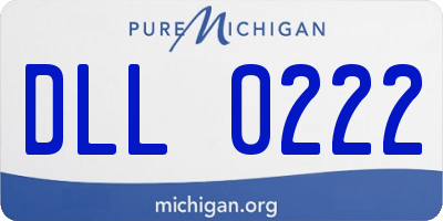 MI license plate DLL0222