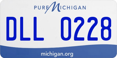 MI license plate DLL0228