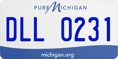 MI license plate DLL0231