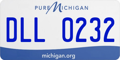 MI license plate DLL0232