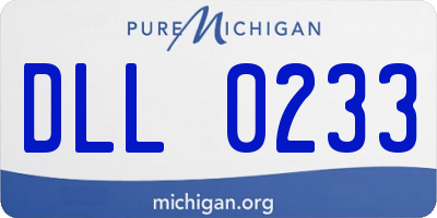 MI license plate DLL0233
