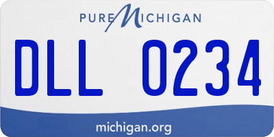 MI license plate DLL0234