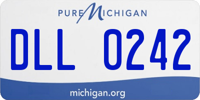 MI license plate DLL0242