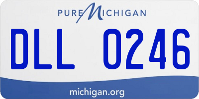 MI license plate DLL0246