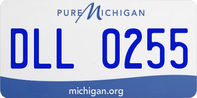 MI license plate DLL0255