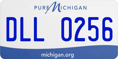 MI license plate DLL0256