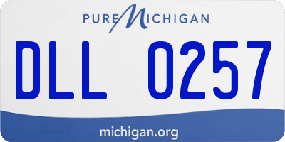 MI license plate DLL0257