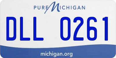 MI license plate DLL0261