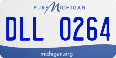MI license plate DLL0264