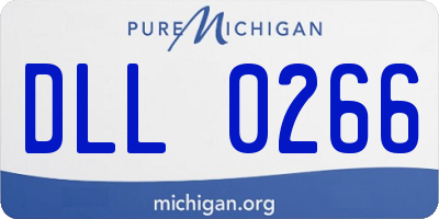 MI license plate DLL0266