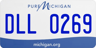 MI license plate DLL0269