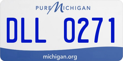MI license plate DLL0271