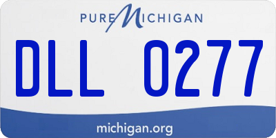 MI license plate DLL0277