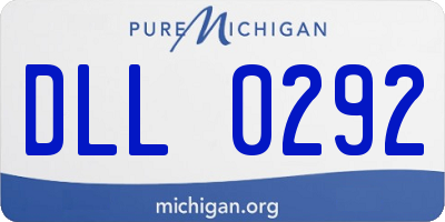MI license plate DLL0292