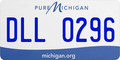 MI license plate DLL0296