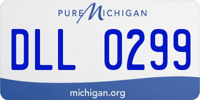 MI license plate DLL0299