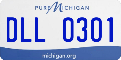 MI license plate DLL0301