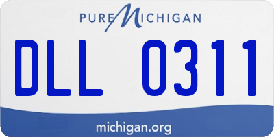 MI license plate DLL0311
