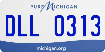 MI license plate DLL0313