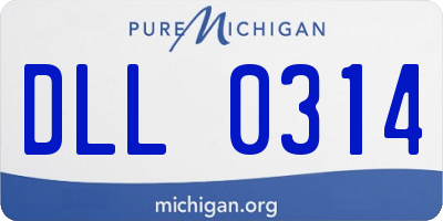 MI license plate DLL0314