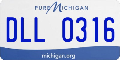 MI license plate DLL0316