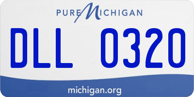 MI license plate DLL0320
