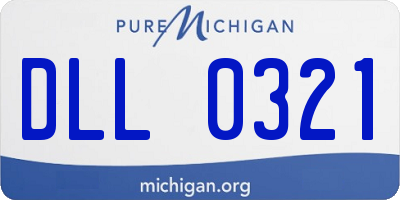 MI license plate DLL0321