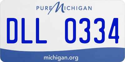 MI license plate DLL0334