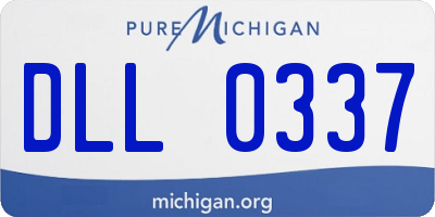 MI license plate DLL0337