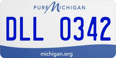 MI license plate DLL0342