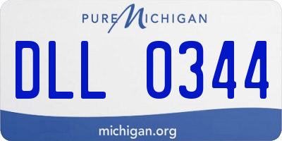 MI license plate DLL0344