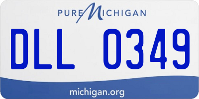 MI license plate DLL0349